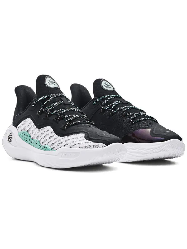 Кроссовки curry 11 'future curry' Under Armour — изображение 2 из 2, черный/белый/зеленый