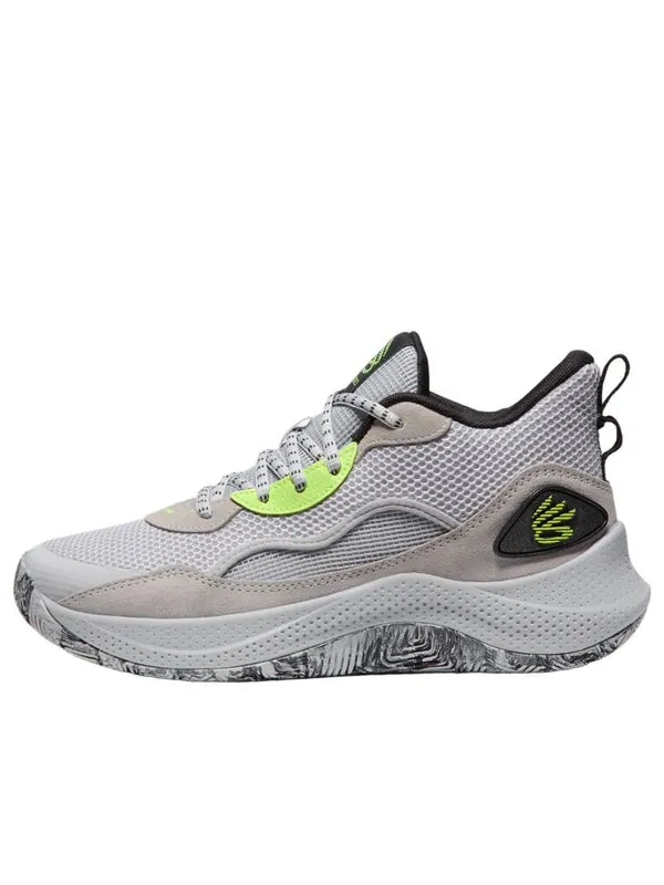 Кроссовки curry 3z 24 suede 'halo grey black' Under Armour — изображение 1 из 4, серый/черный