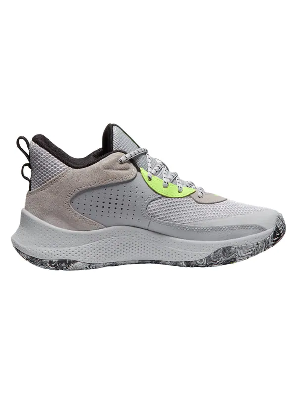 Кроссовки curry 3z 24 suede 'halo grey black' Under Armour — изображение 2 из 4, серый/черный