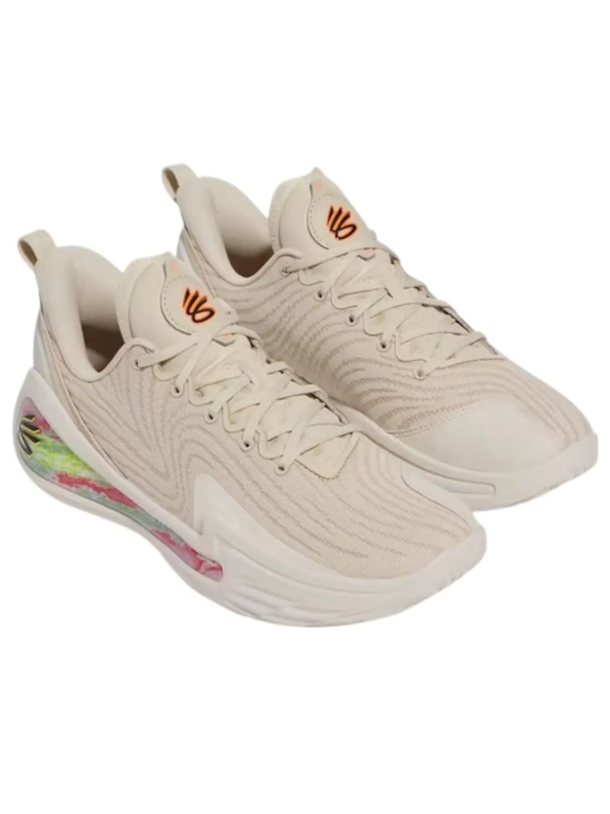 Кроссовки (GS) Under Armour Curry Flow 12 'STRN' — изображение 3 из 5, бежевый