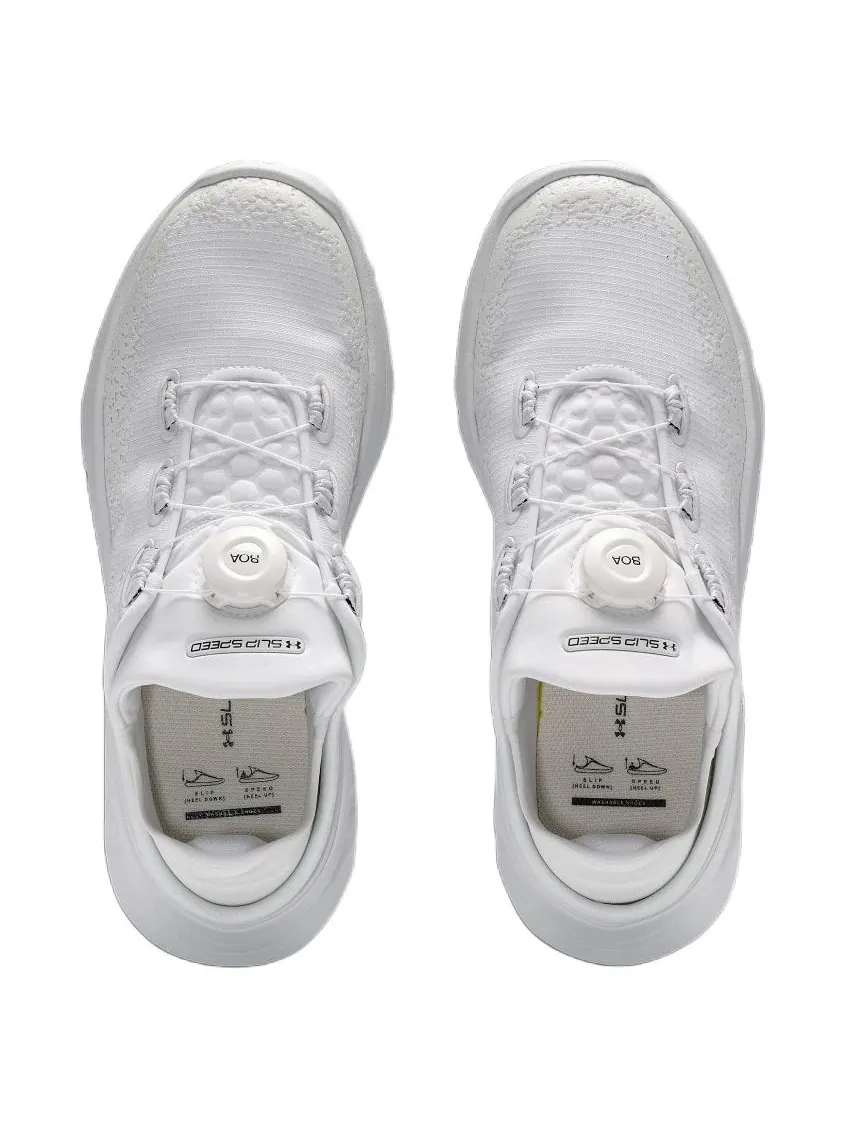 Кроссовки Under Armour SlipSpeed Mega 'Triple White' — изображение 4 из 5, белый