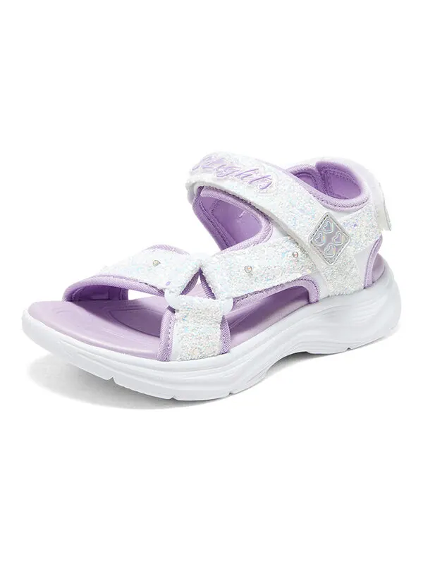 Сандалии glimmer kicks 'white purple' Skechers — изображение 3 из 4, белый/фиолетовый