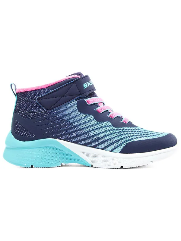 Кроссовки girls microspec rejoice racer 'navy light blue pink' Skechers — изображение 2 из 4