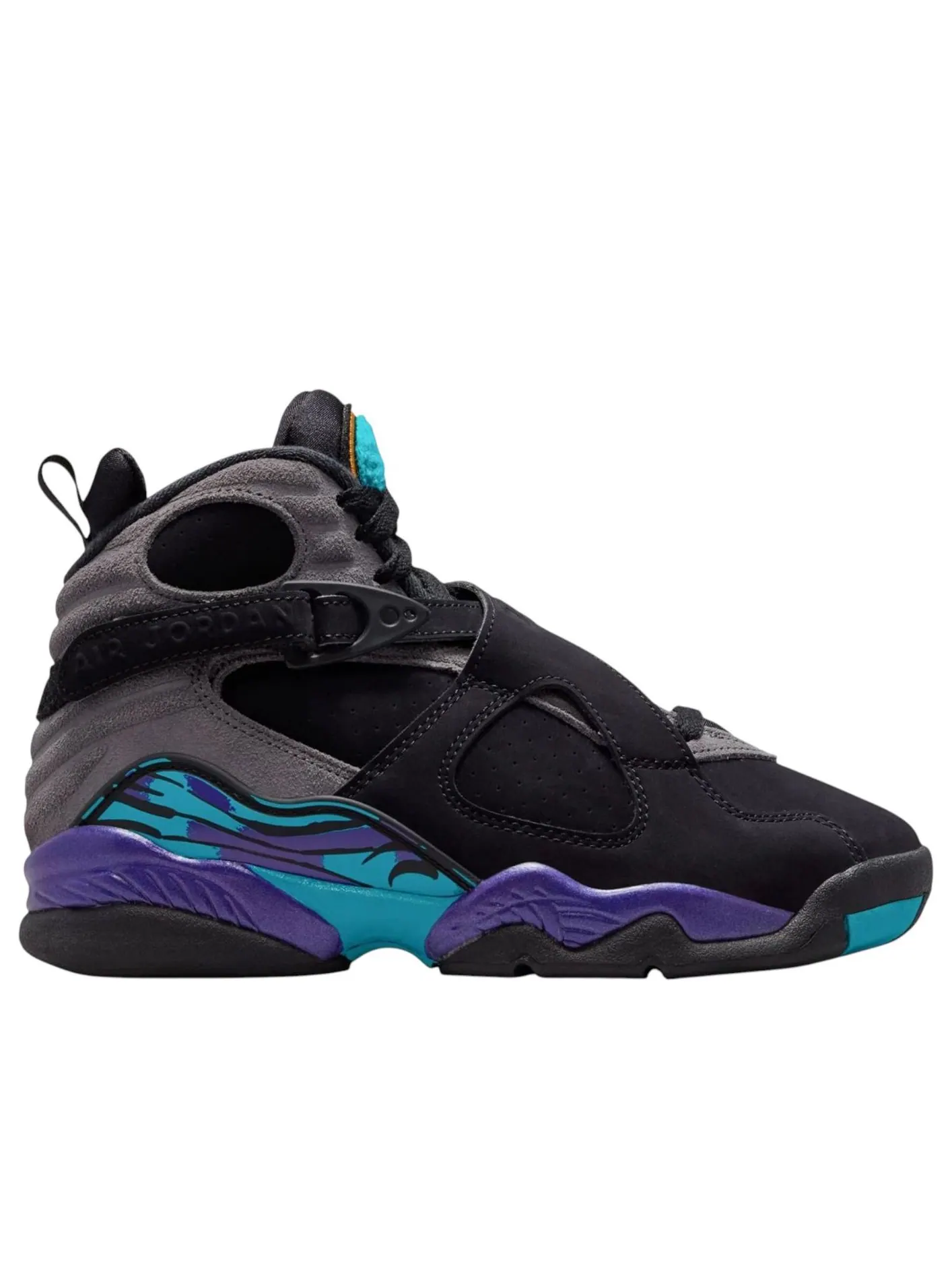 Кроссовки (GS) Air Jordan 8 Retro 'Aqua' — изображение 5 из 5, черный