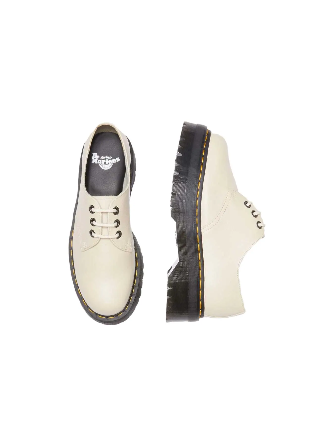 Кроссовки Dr. Martens 1461 II Pisa Leather Platform Shoes, кожаные — изображение 6 из 6, бежевый
