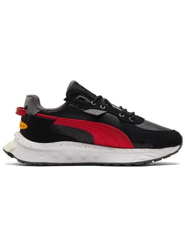 Кроссовки scuderia ferrari x wild rider 'black rosso corsa' Puma — изображение 2 из 4, черный/красный