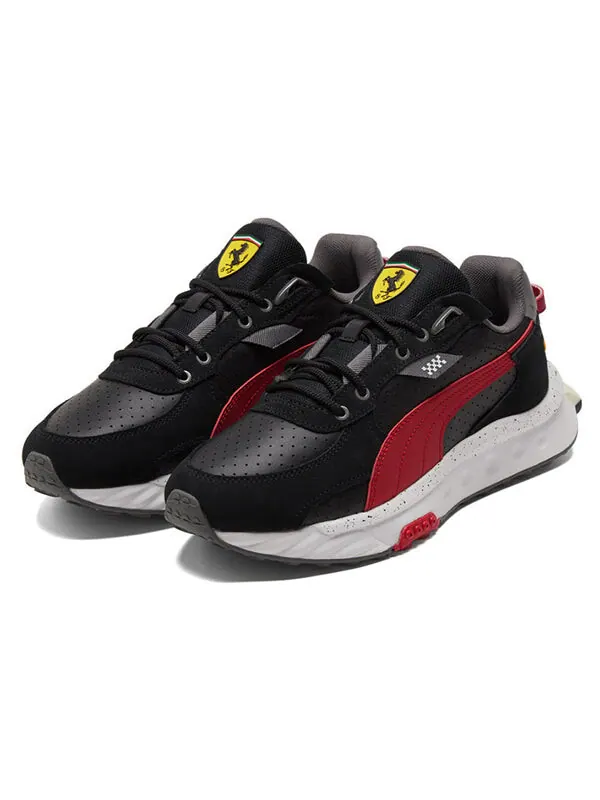 Кроссовки scuderia ferrari x wild rider 'black rosso corsa' Puma — изображение 3 из 4, черный/красный