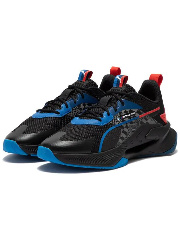 Кроссовки bmw motorsport lgnd renegade 'black cool cobalt' Puma — изображение 3 из 4, черный//красный