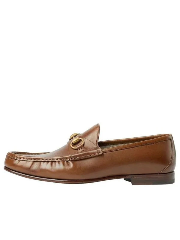 Кроссовки horsebit 1953 loafers leather Gucci — изображение 1 из 4, коричневый