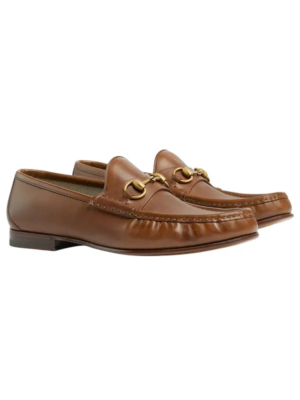Кроссовки horsebit 1953 loafers leather Gucci — изображение 2 из 4, коричневый