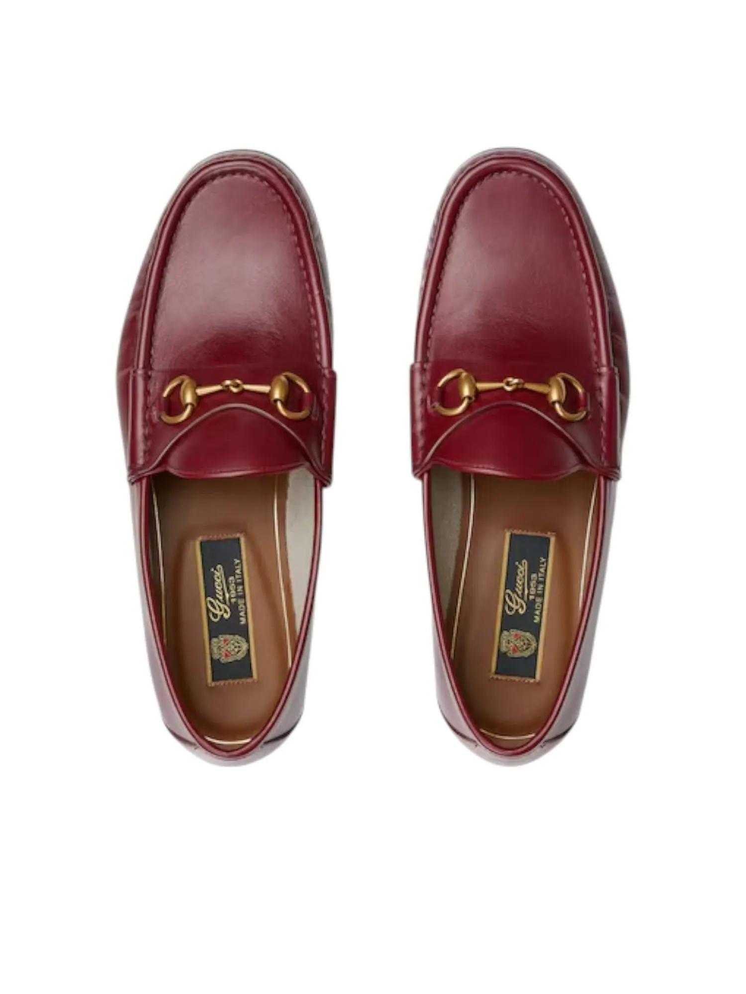 Кожаные лоферы Gucci 1953 Horsebit Rosso Ancora — изображение 2 из 6, красный