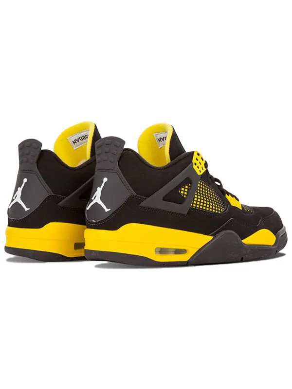Кроссовки 4 ретро Air Jordan — изображение 3 из 4, черный/желтый-белый