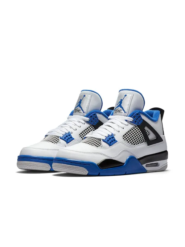 Кроссовки 4 retro 'motorsports' Air Jordan — изображение 4 из 4, белый/синий/черный