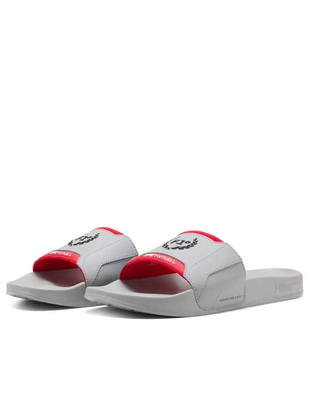 Шлепанцы PUMA Formula 1 Leadcat 2.0 'Gray Echo Pop Red' — изображение 2 из 6, серый