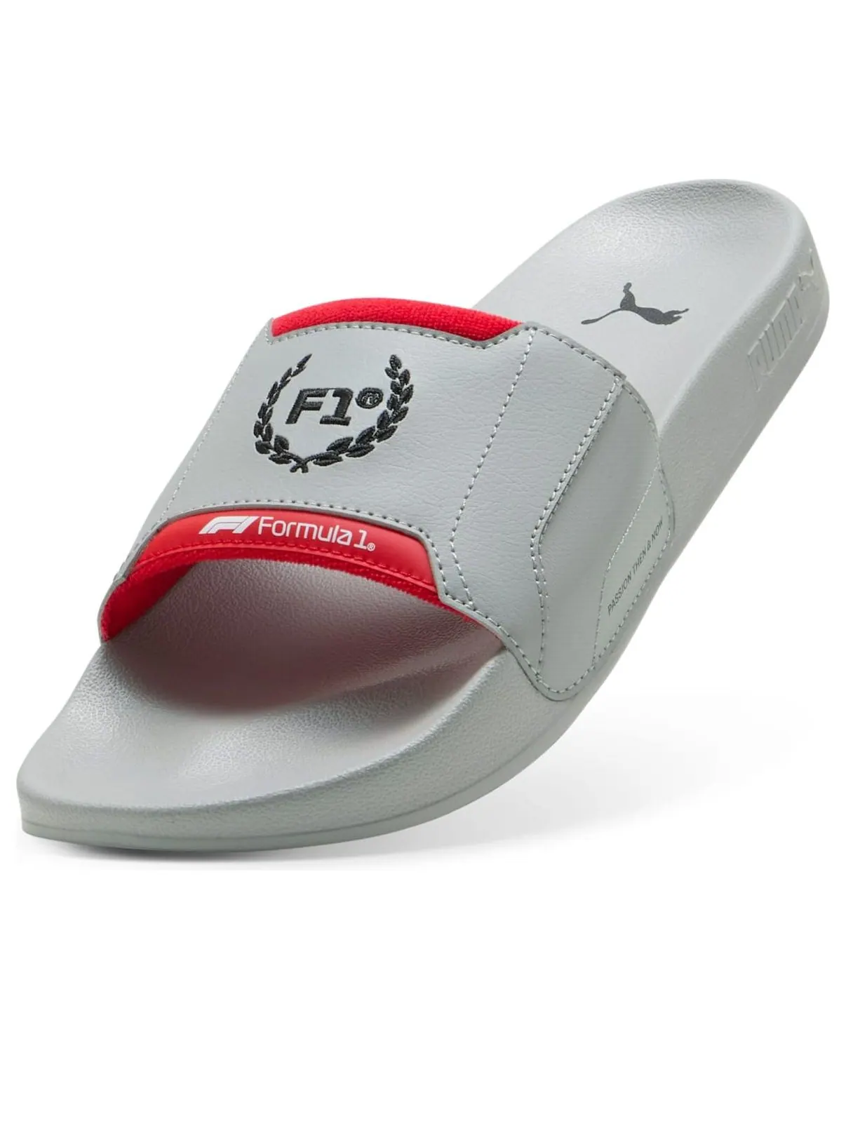 Шлепанцы PUMA Formula 1 Leadcat 2.0 'Gray Echo Pop Red' — изображение 5 из 6, серый