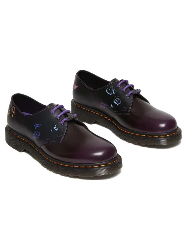 Кроссовки Dr. Martens BT21 Leather Oxford Shoes 'Purple' — изображение 2 из 4, фиолетовый/черный/синий