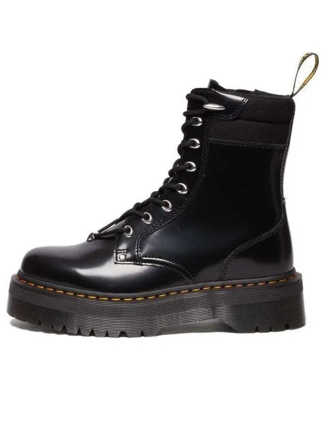 Ботинки Dr.Martens Jadon II лакированные кожаные на толстой подошве черные — изображение 1 из 4