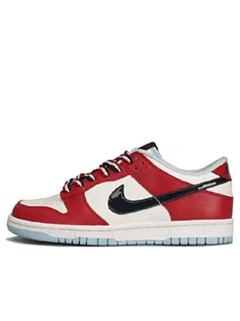 Кроссовки (WMNS) Nike Dunk Low 'White Mid Navy-Deep Red' — изображение 1 из 1, белый