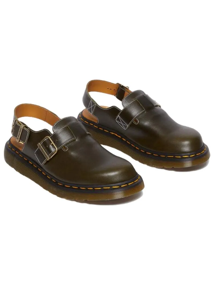 Тапочки Dr.Martens Jorge Made in England Slingback Mules, Классические кожаные — изображение 4 из 5, темно-зеленый