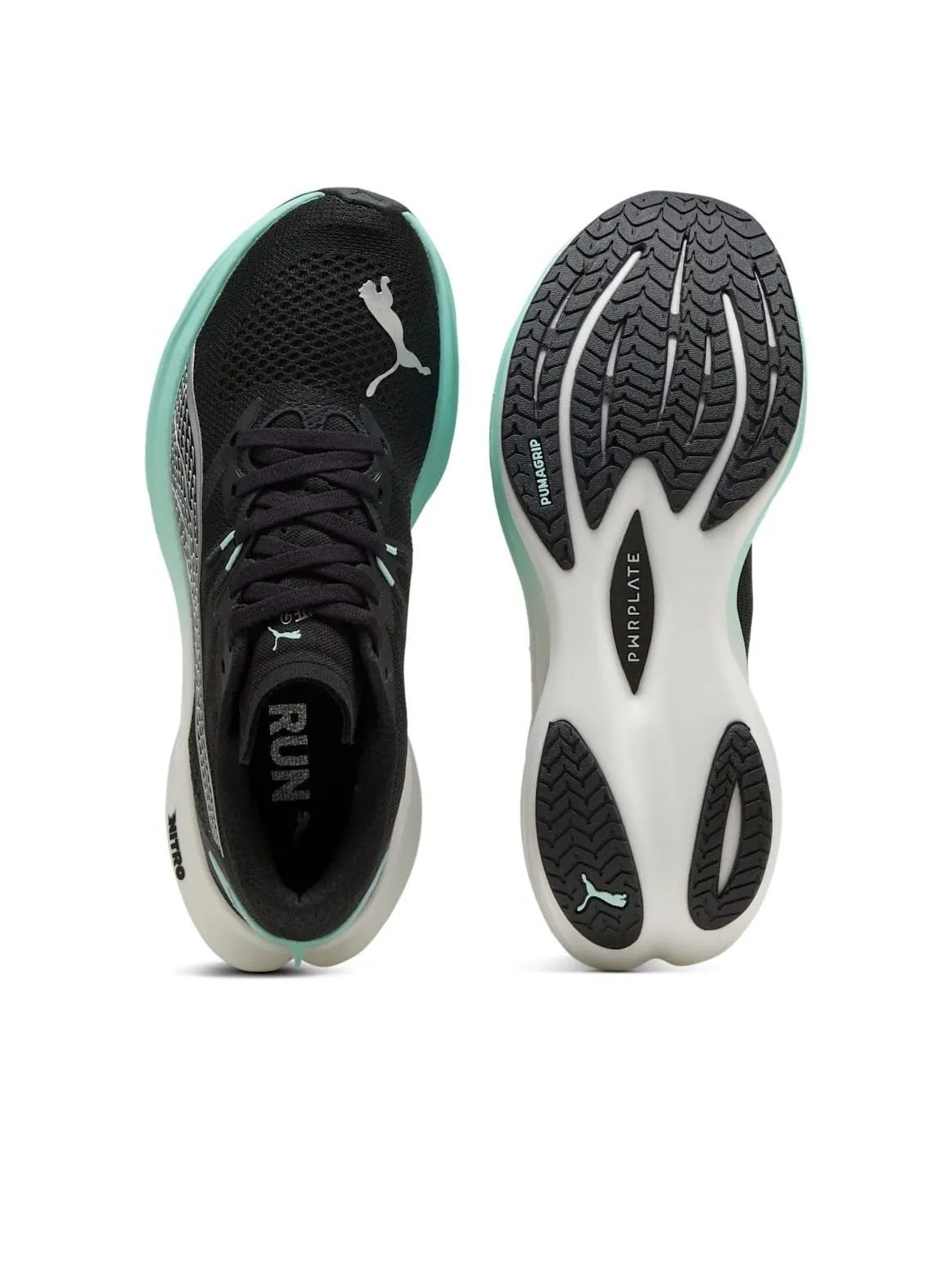 Кроссовки (WMNS) PUMA Deviate Nitro 3 'Black Mint Blue' — изображение 5 из 6, черный