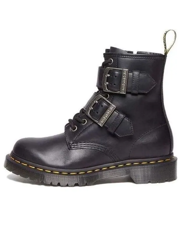 Ботинки Dr.Martens 1460 кожаные с ремешками — изображение 1 из 5, черный