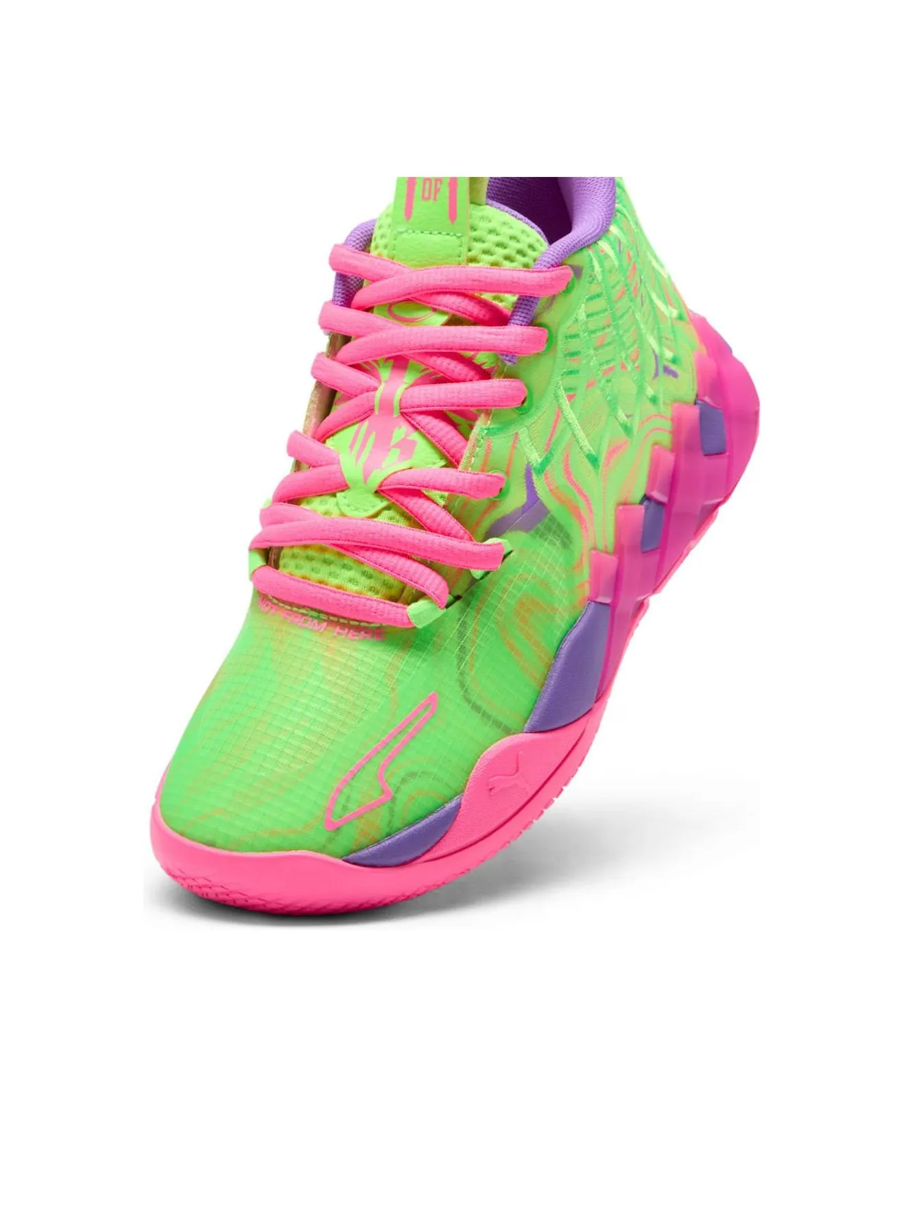 (GS) Puma LaMelo Ball MB.01 'Inverse Toxic' — изображение 3 из 6, фиолетовый/розовый