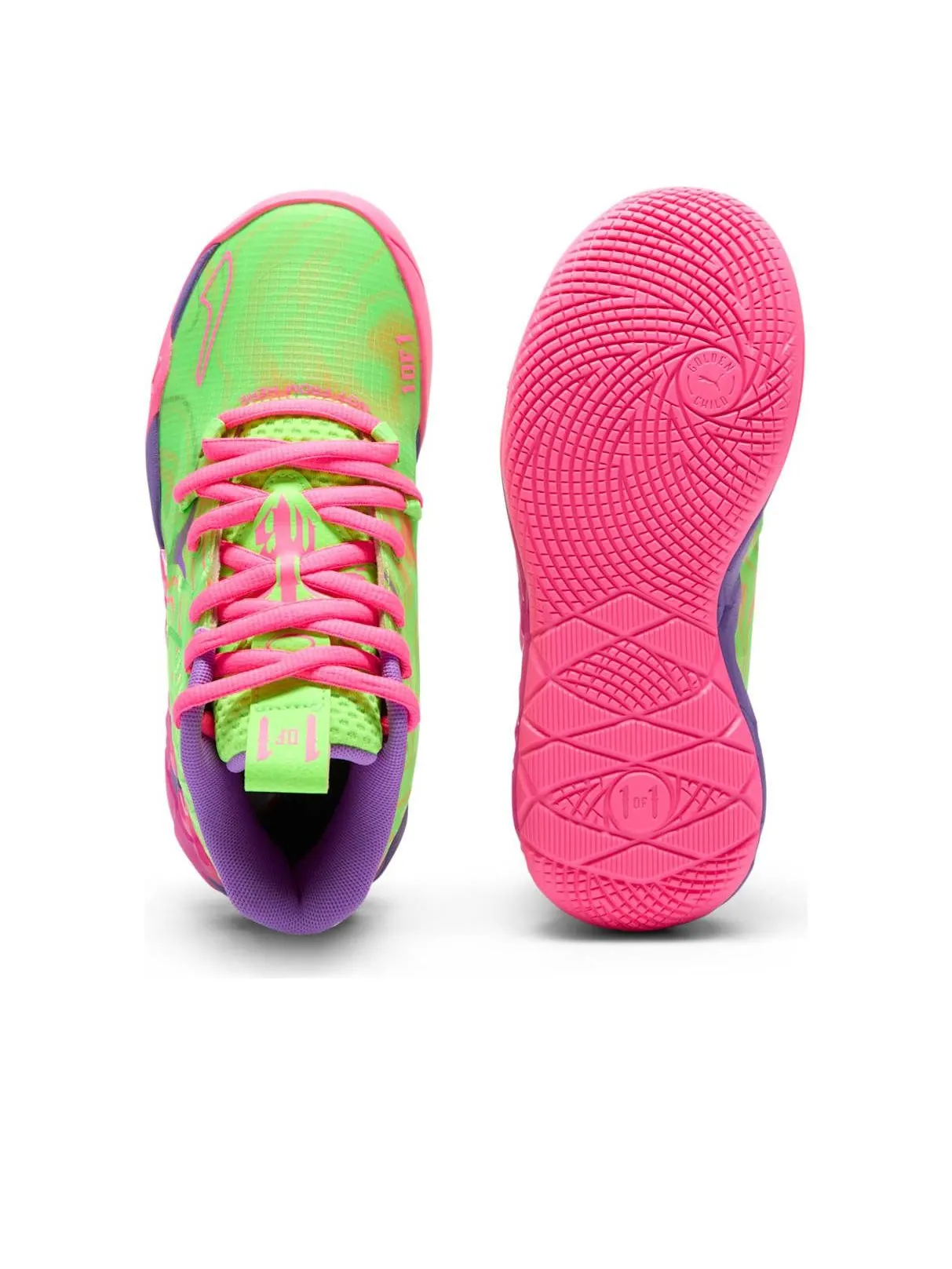 (GS) Puma LaMelo Ball MB.01 'Inverse Toxic' — изображение 5 из 6, фиолетовый/розовый