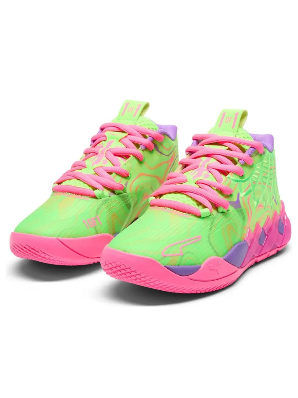 (GS) Puma LaMelo Ball MB.01 'Inverse Toxic' — изображение 6 из 6, фиолетовый/розовый