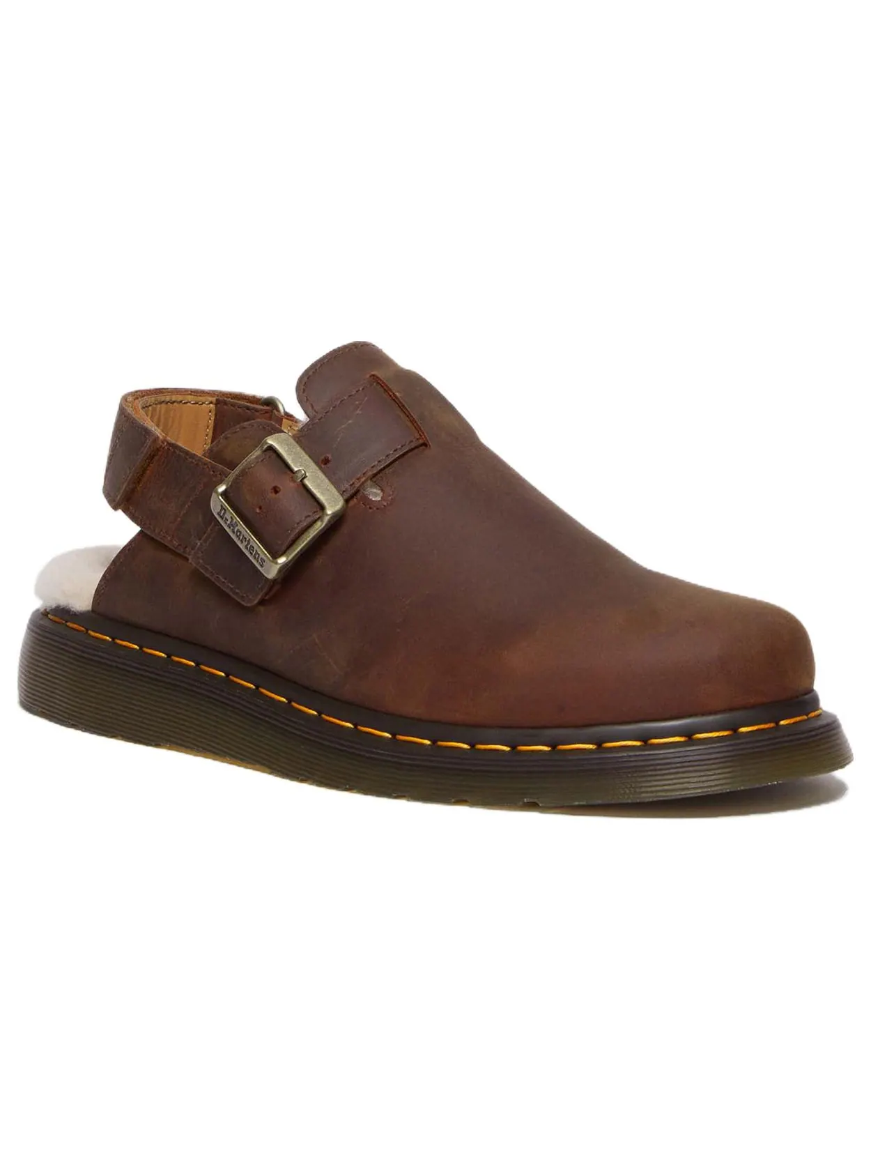 Тапочки Dr. Martens Jorge II Slingback Mules с подкладкой из искусственного меха — изображение 2 из 5, бежевый