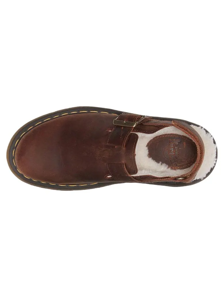 Тапочки Dr. Martens Jorge II Slingback Mules с подкладкой из искусственного меха — изображение 3 из 5, бежевый