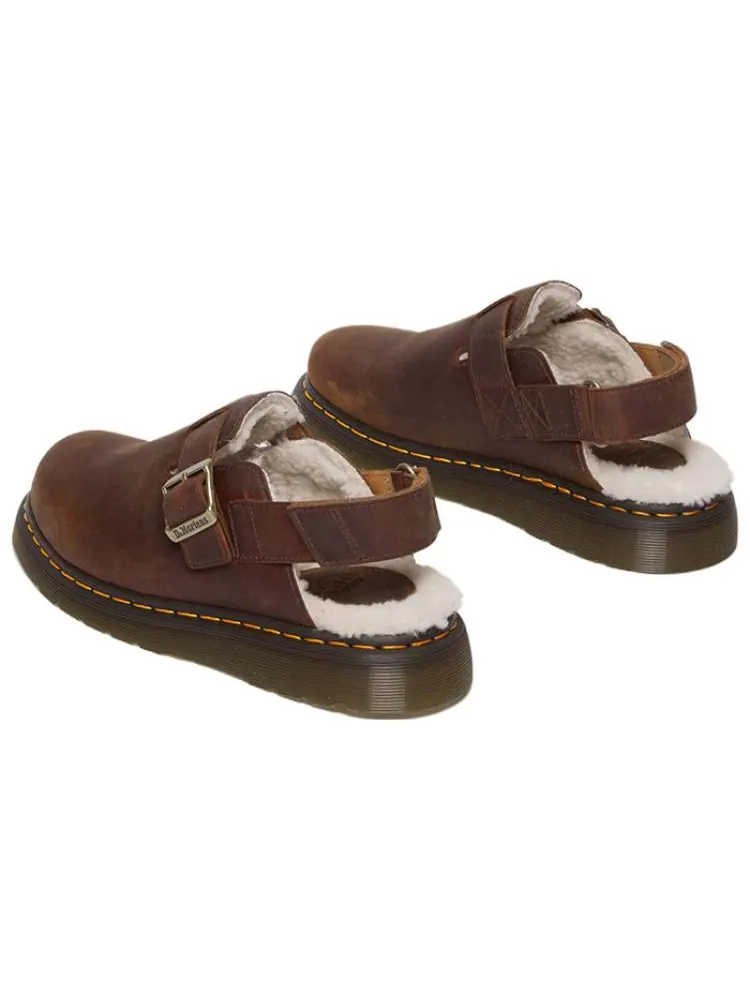 Тапочки Dr. Martens Jorge II Slingback Mules с подкладкой из искусственного меха — изображение 4 из 5, бежевый