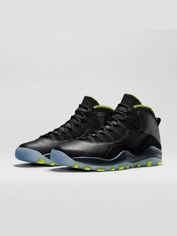 Кроссовки 10 ретро Air Jordan — изображение 3 из 4, черный/зеленый
