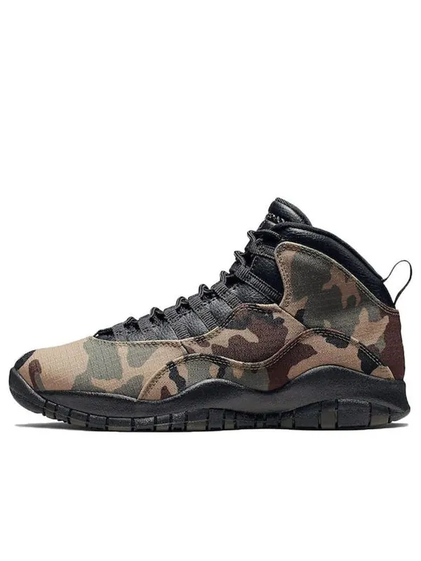 Кроссовки 10 retro 'woodland camo' Air Jordan — изображение 1 из 4, черный