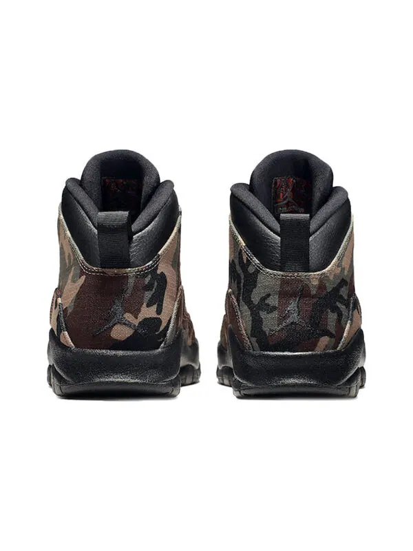 Кроссовки 10 retro 'woodland camo' Air Jordan — изображение 4 из 4, черный
