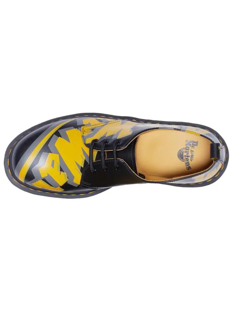 Ботинки Dr. Martens 1461 Airwair Oxford, Vintage Smooth Leather — изображение 3 из 4, черный/серый/желтый