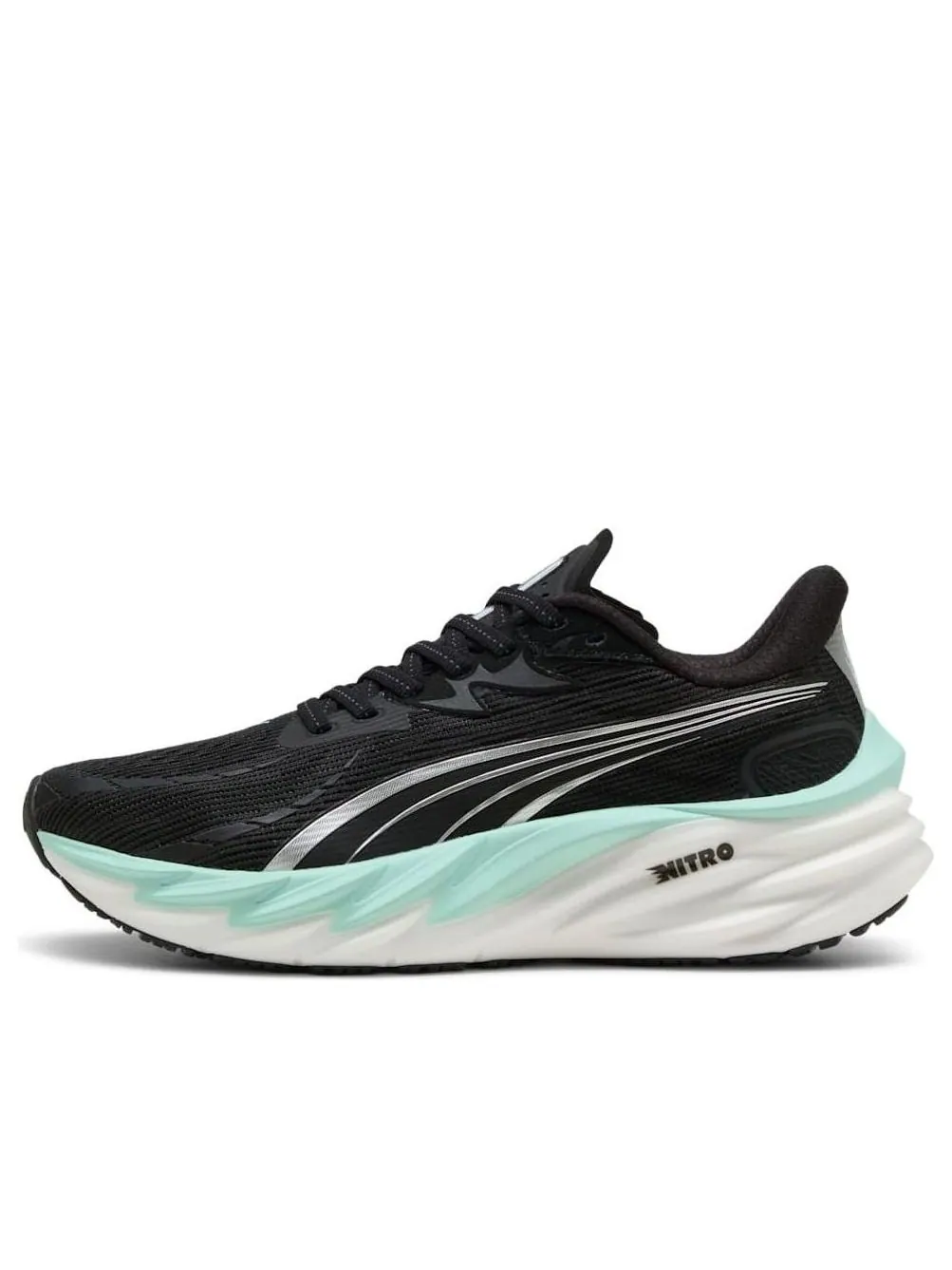 Кроссовки (WMNS) PUMA Velocity Nitro 4 'Black Mint Blue' — изображение 1 из 6, черный