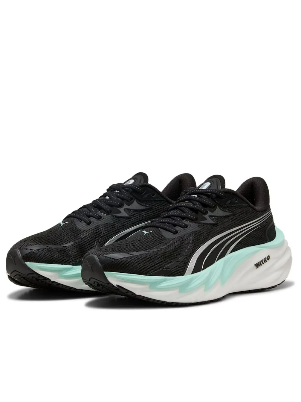 Кроссовки (WMNS) PUMA Velocity Nitro 4 'Black Mint Blue' — изображение 6 из 6, черный