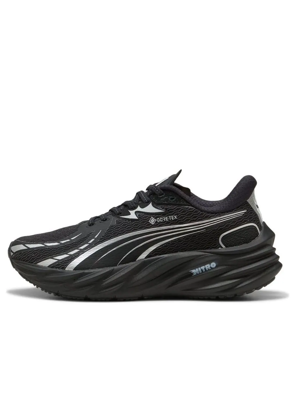 Кроссовки (WMNS) PUMA Velocity Nitro 4 Gore-Tex 'Black Silver' — изображение 1 из 6, черный