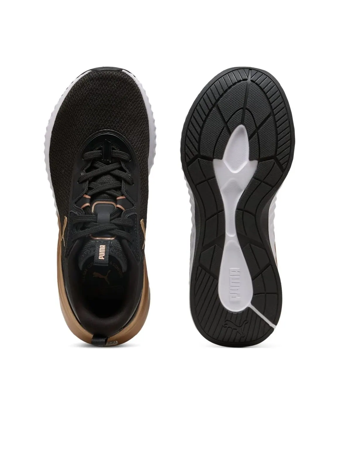 (WMNS) Puma Softride Serra 'Black Gold' — изображение 5 из 6, черный/золотистый