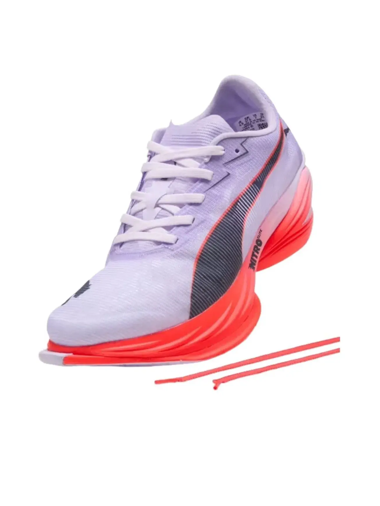 Женские кроссовки для бега с шнуровкой PUMA Fast-R Light Lavender Inky Depths Ultra Red — изображение 5 из 5, фиолетовый