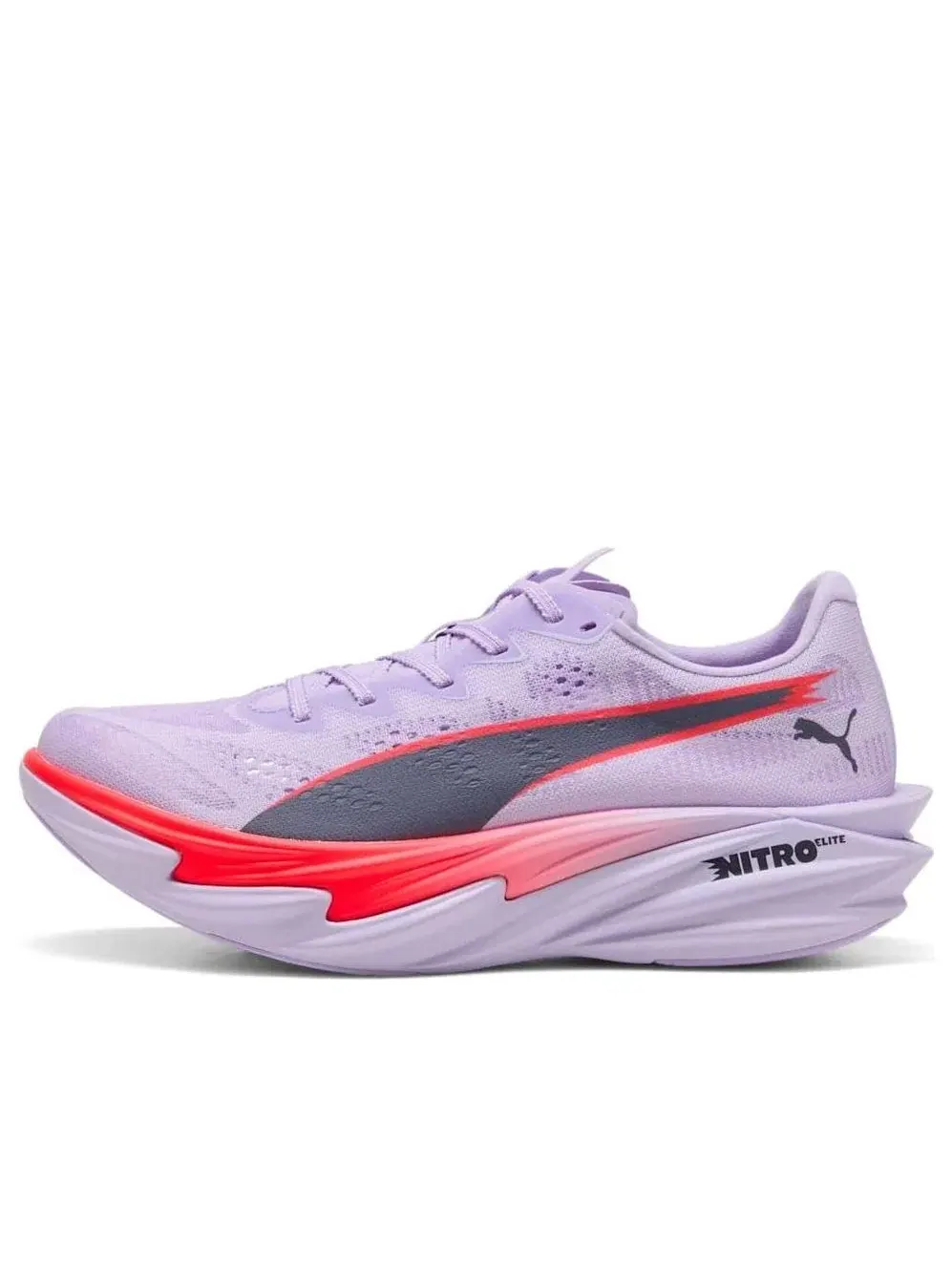 Женские кроссовки для бега с шнуровкой Puma Deviate Nitro Elite 4 — изображение 1 из 5, фиолетовый