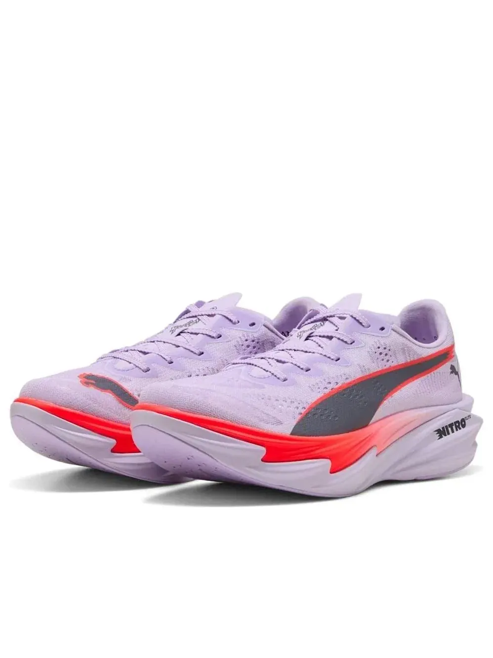 Женские кроссовки для бега с шнуровкой Puma Deviate Nitro Elite 4 — изображение 2 из 5, фиолетовый