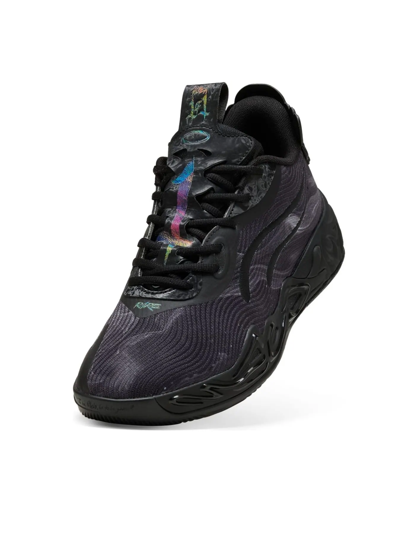 Puma LaMelo Ball MB.04 Lo Team 'Black Dark Amethyst' — изображение 3 из 6, черный/темный