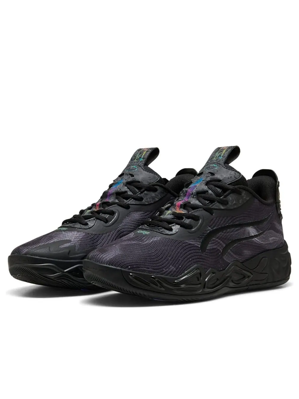 Puma LaMelo Ball MB.04 Lo Team 'Black Dark Amethyst' — изображение 6 из 6, черный/темный