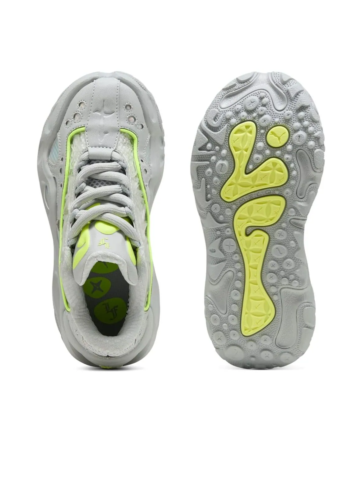 Кроссовки (GS) PUMA Puma LaMelo Ball LaFrancé RNR 'Grey Neon' — изображение 5 из 6, серый