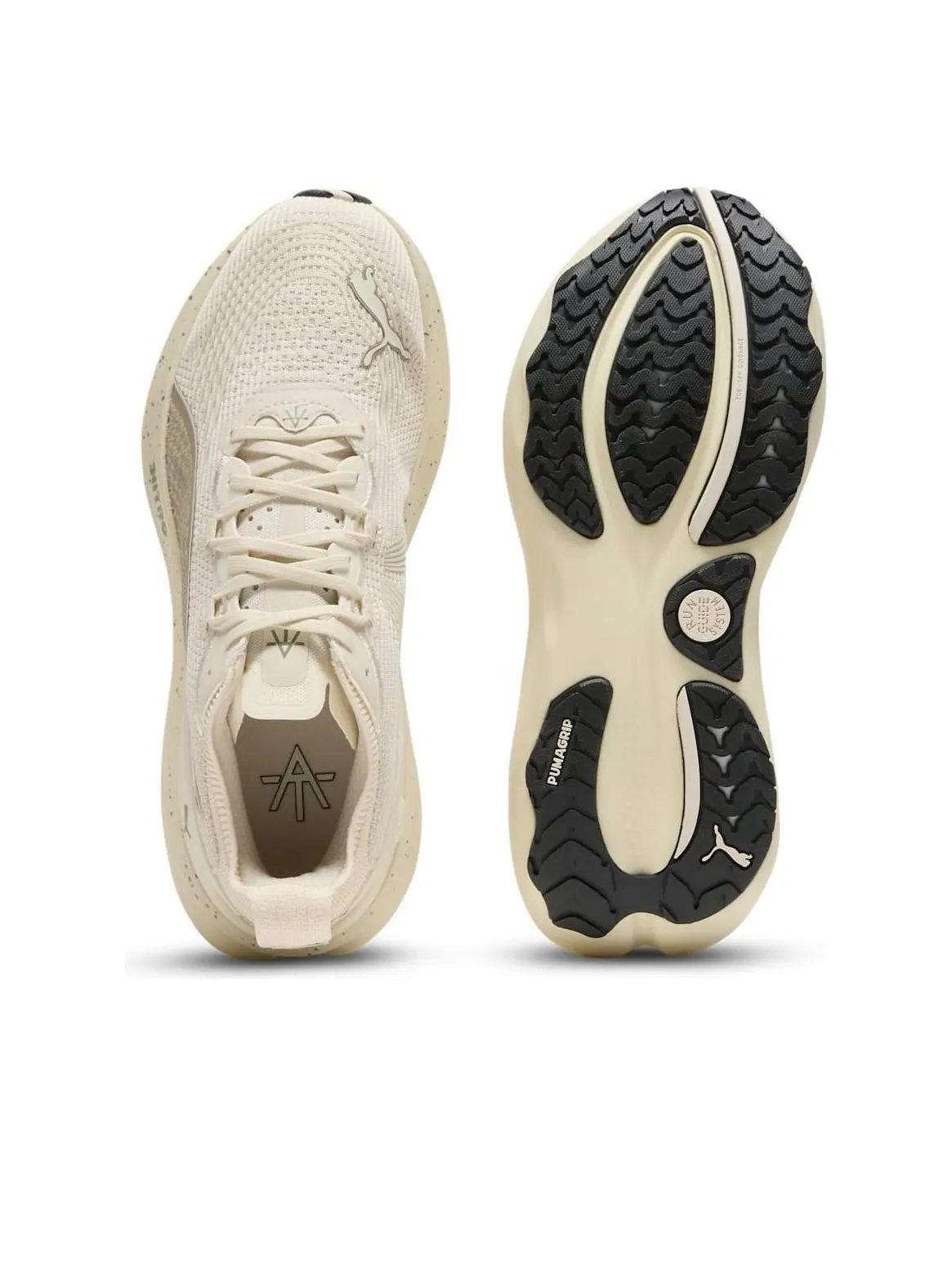 Кроссовки PUMA x Alex Toussaint ForeverRun Nitro 2 'Alpine Snow Velvet Moss' — изображение 5 из 6, бежевый