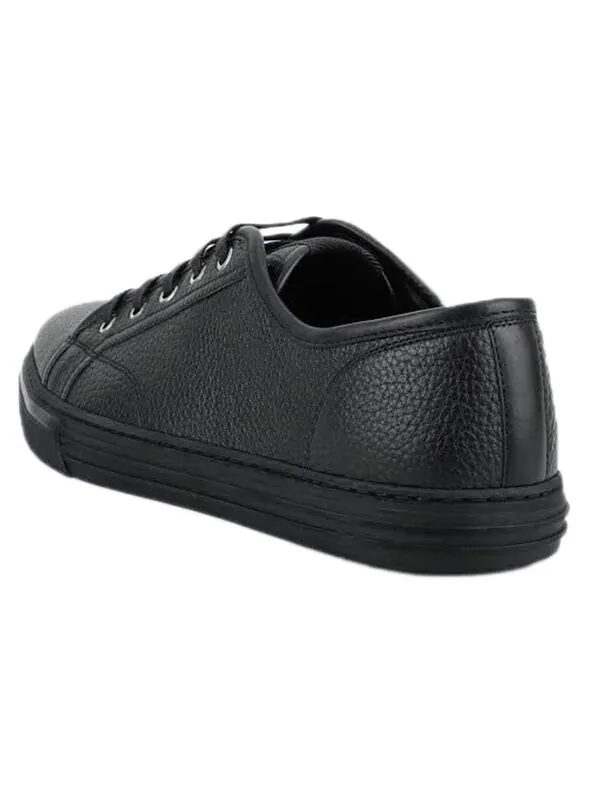 Кроссовки pebbled nappa leather low-top sneakers 'black' Gucci — изображение 4 из 4, черный