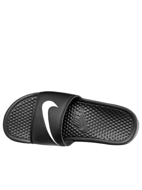 Тапочки benassi swoosh slide 'black white' Nike — изображение 4 из 4, черный/белый