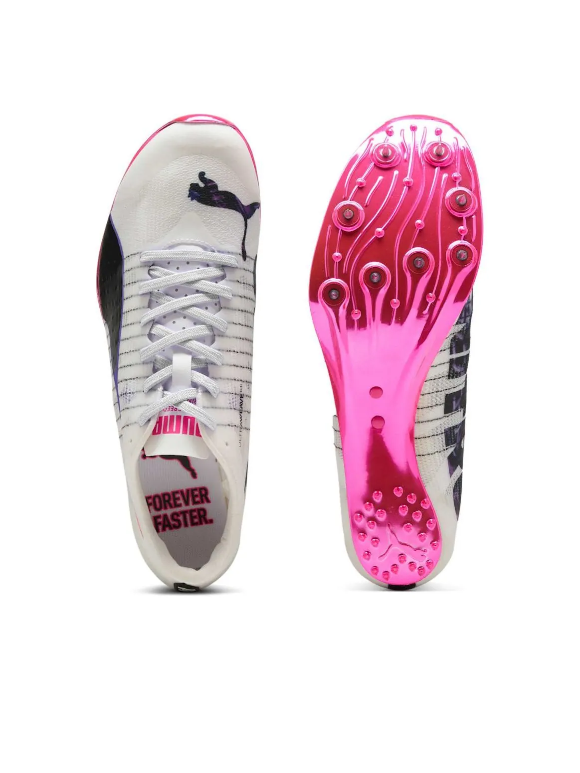 Кроссовки PUMA evoSPEED Sprint Nitro Elite 2 Digitokyo Spikes 'White Black Charm Pink' — изображение 5 из 6, белый