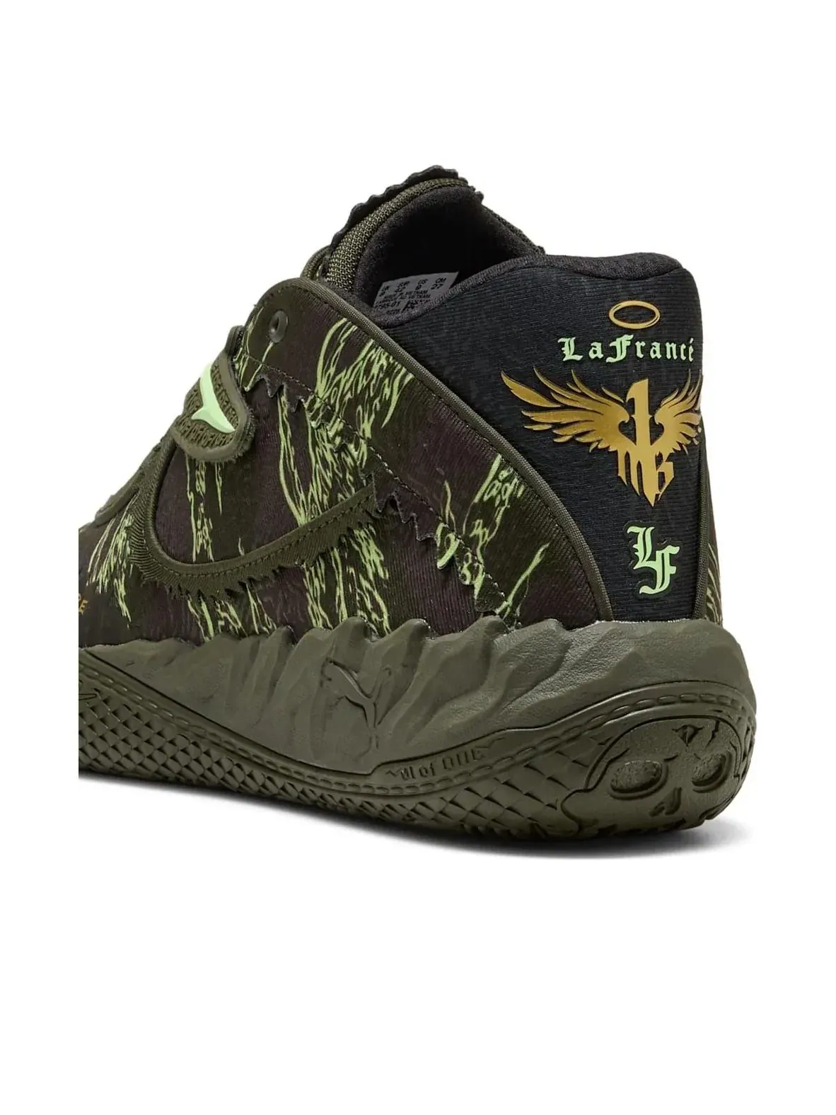 Кроссовки PUMA MB.05 Camo 'Dark Olive Fizzy Light PUMA Black' 312795-01 — изображение 5 из 6, зеленый